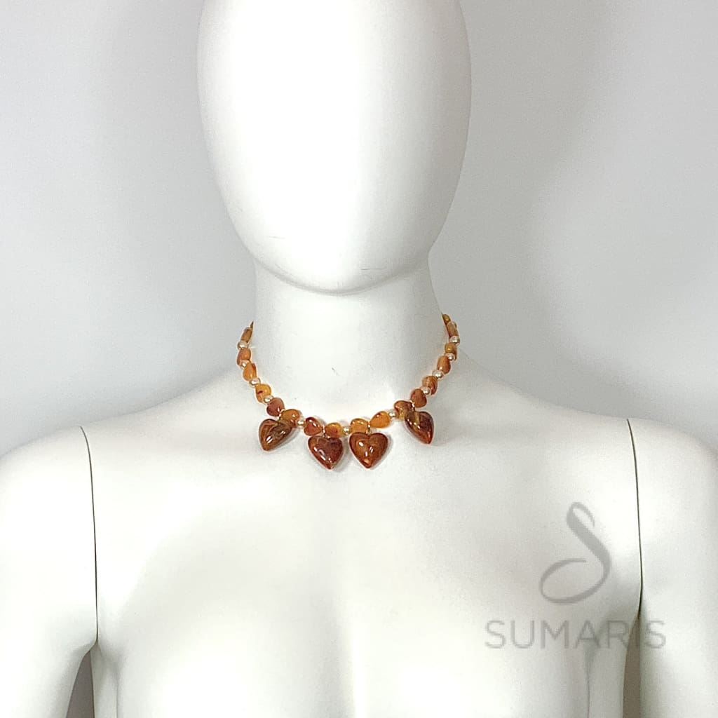 AMBER HEARTS  LIMITED EDITION NECKLACE