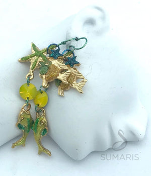 CARIBBEAN VACATION OOAK STATEMENT EARRINGS Earrings