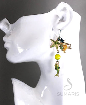 CARIBBEAN VACATION OOAK STATEMENT EARRINGS Earrings