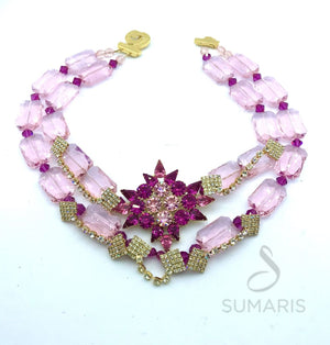 PINK POINTS OOAK STATEMENT NECKLACE Necklace