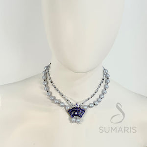 QUIET MAJESTY DREAMY BLUE STATEMENT NECKLACE