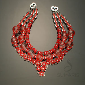 Red Queen Necklace Sumaris Necklaces Red / Orange Sumaris Red Queen Red Queen