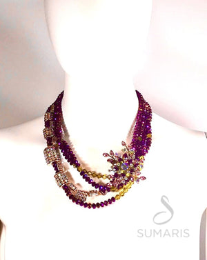 REIGNING PURPLE OOAK STATEMENT NECKLACE Necklace