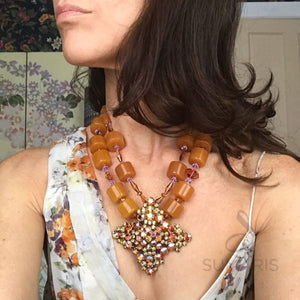ROSY FINGERED DAWN OOAK STATEMENT NECKLACE Necklace