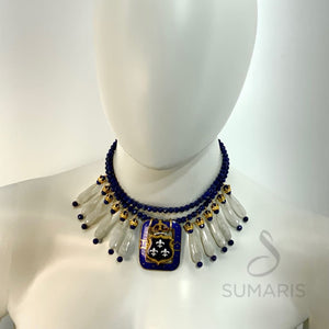ROYAL MOONSTONES OOAK STATEMENT NECKLACE