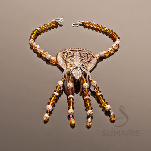 TANGO Necklace SUMARIS | NEW YORK Amber / Brown Costume Jewelry Necklaces Vintage Brooch $275.00 SUMARIS | NEW YORK