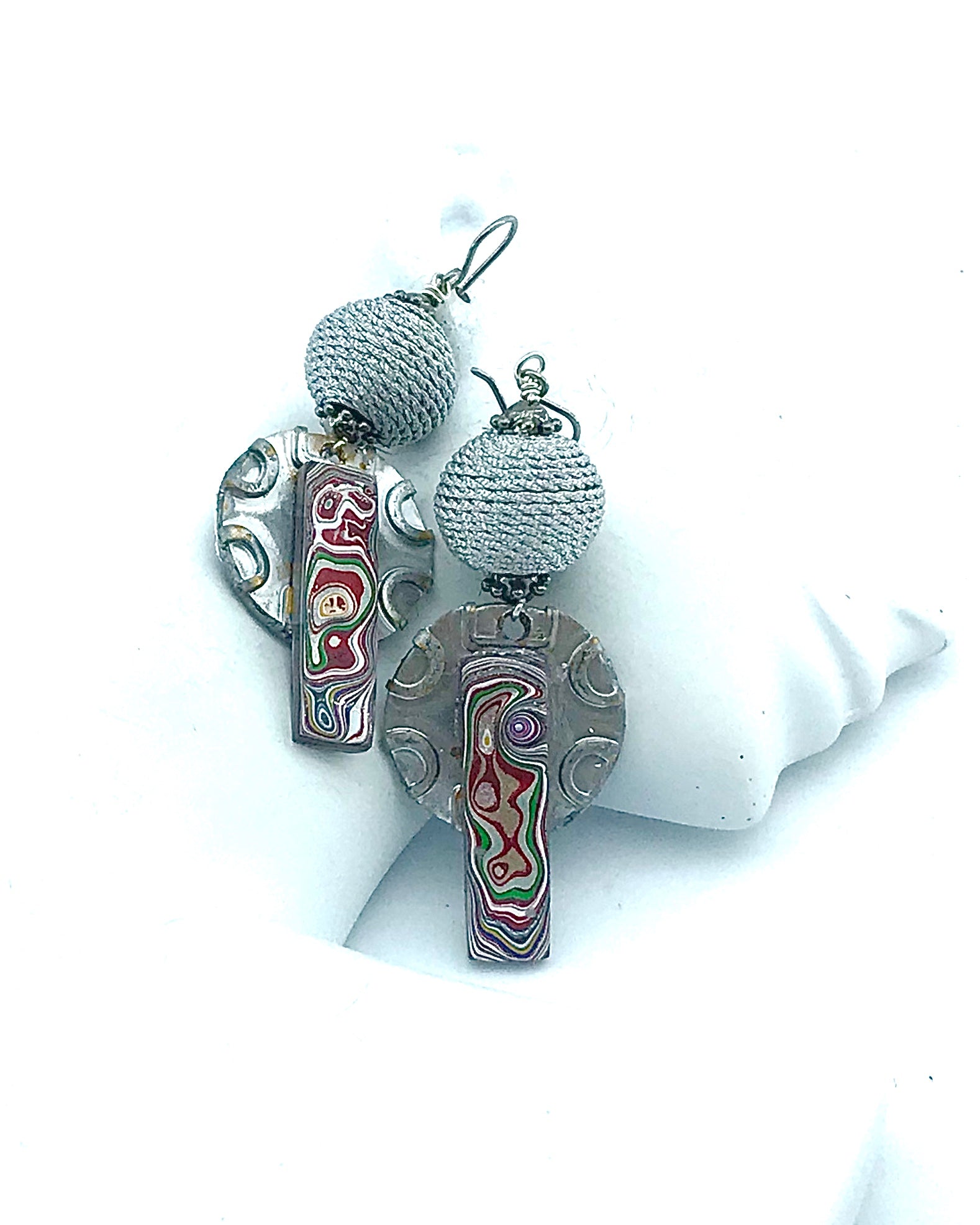 BLACK AND GREY EARRINGS