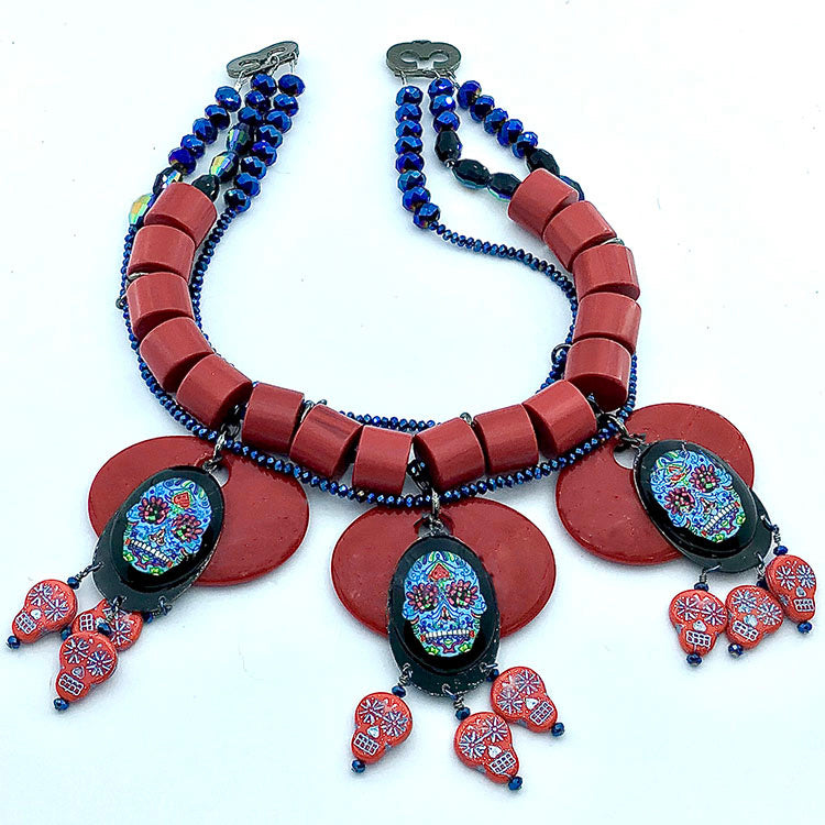 RED AND ORANGE NECKLACES