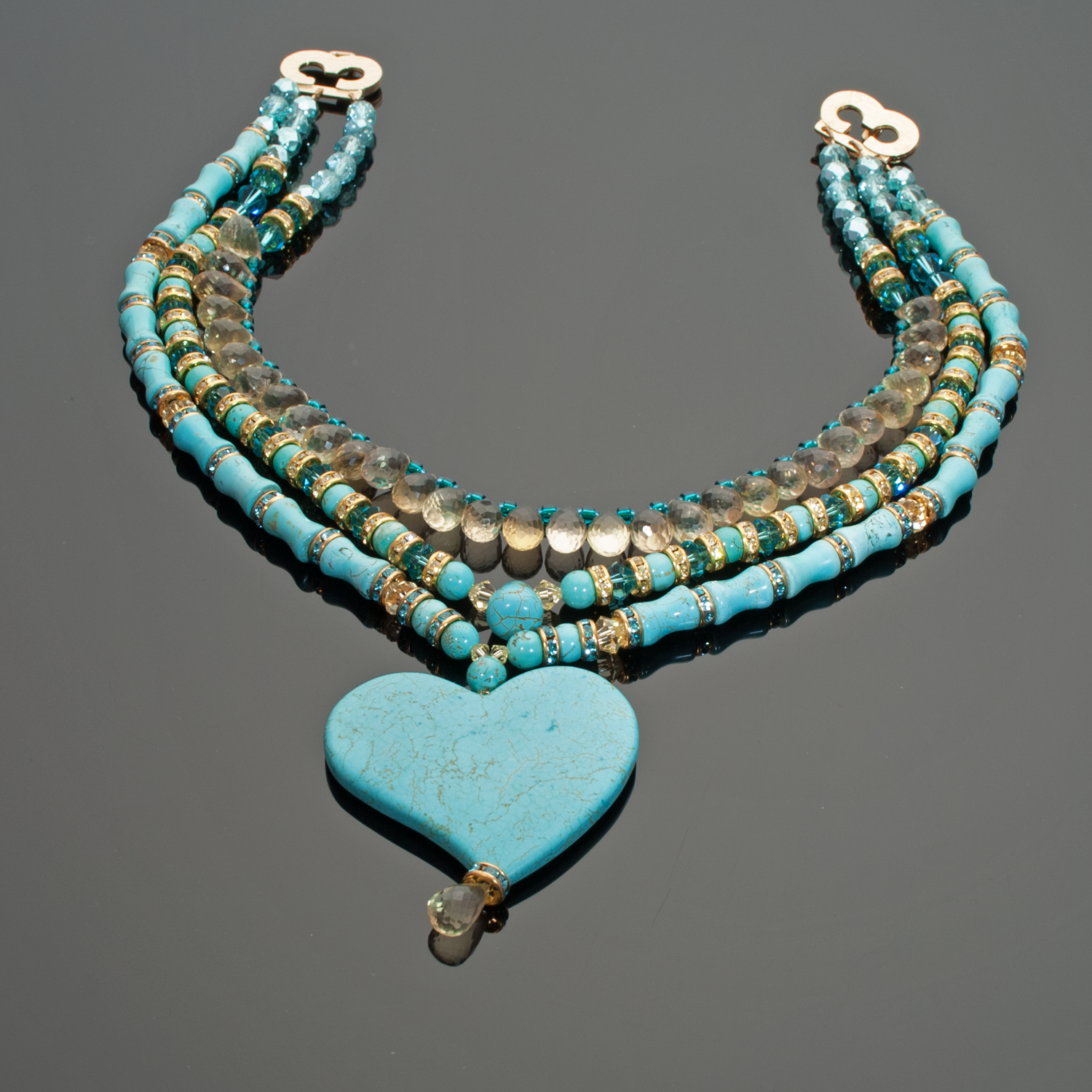 costume jewelry heart necklace