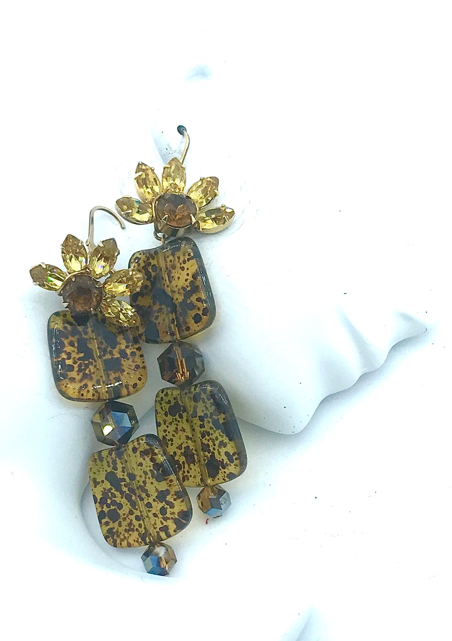 AMBER AND BROWN EARRINGS