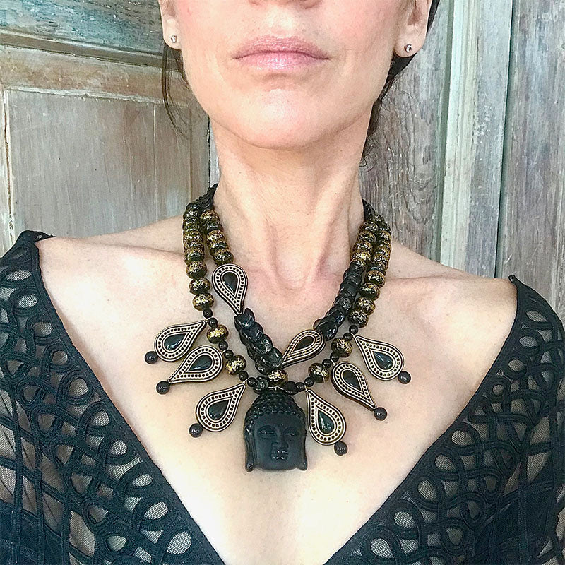 PRINCE OF PEACE OOAK STATEMENT NECKLACE