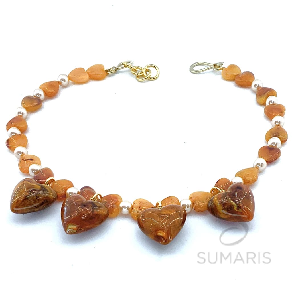 AMBER HEARTS  LIMITED EDITION NECKLACE