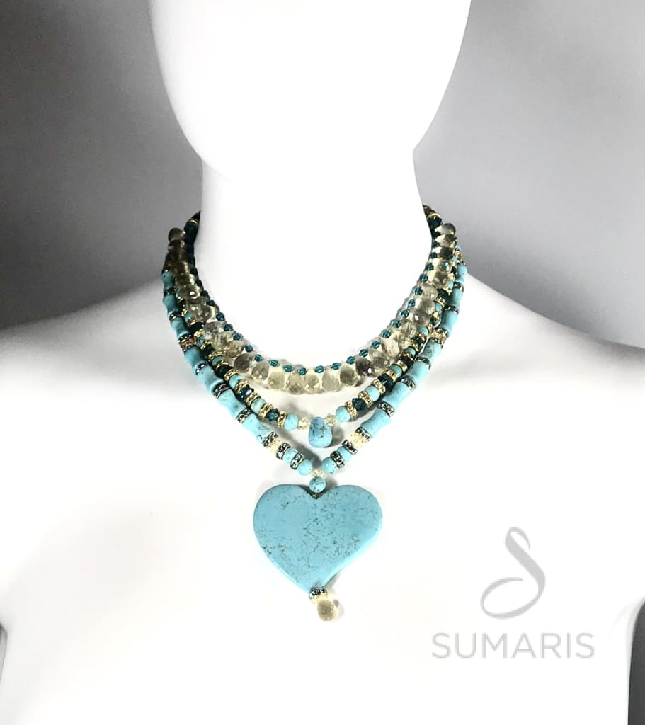 Beat Necklace Sumaris Aqua Necklaces Sumaris Beat Beat