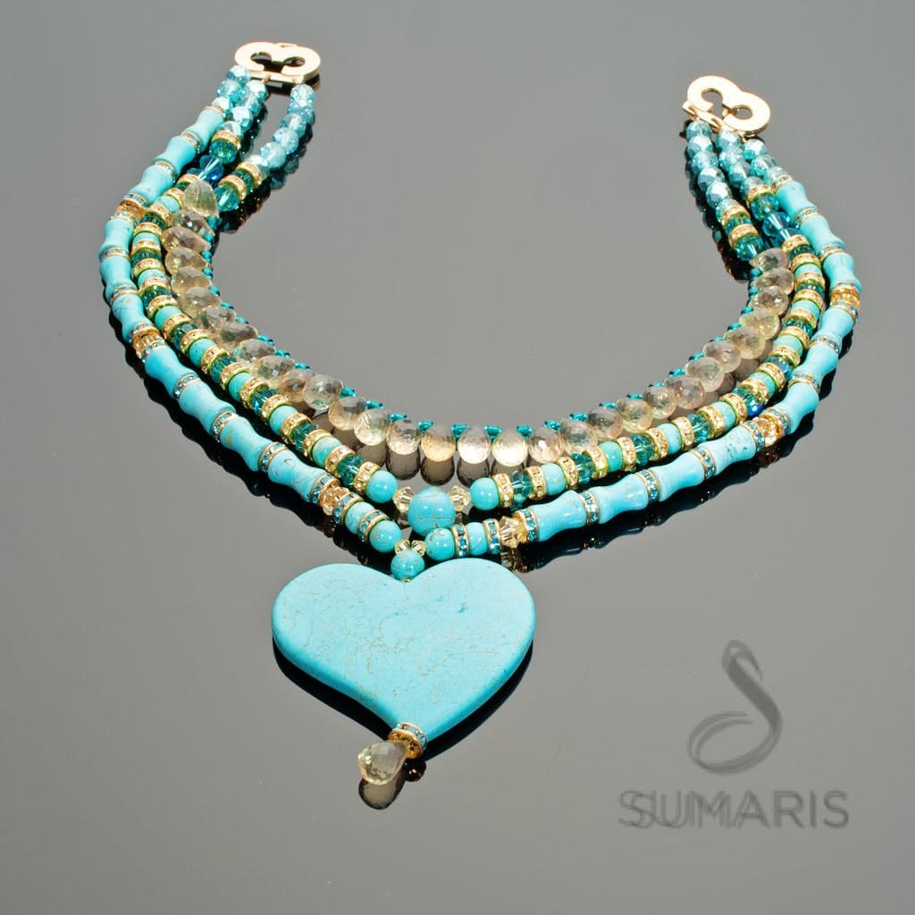 Beat Necklace Sumaris Aqua Necklaces Sumaris Beat Beat