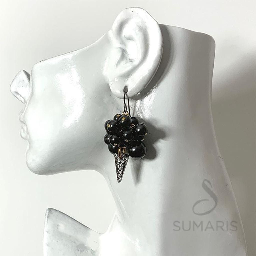 BLACK GRAPES LIMITED EDITION STATEMENT EARRINGS