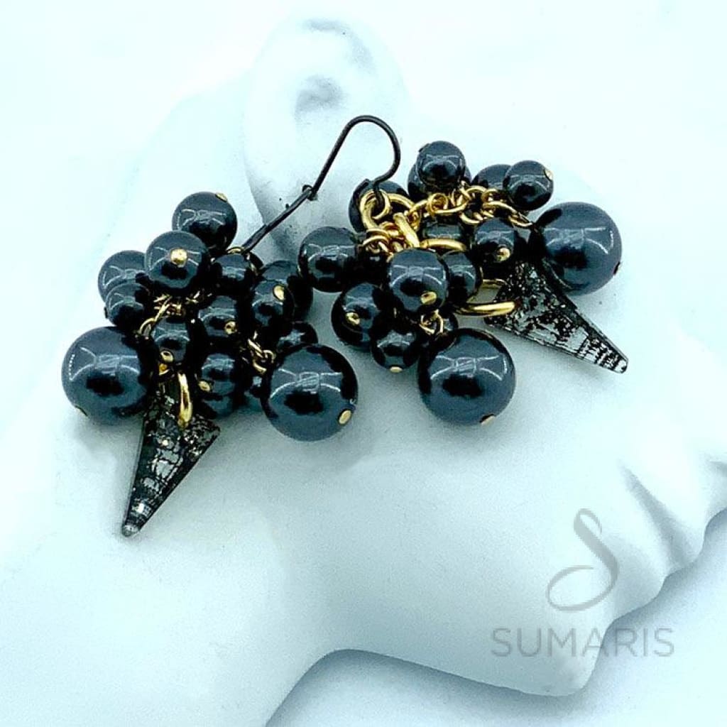 BLACK GRAPES LIMITED EDITION STATEMENT EARRINGS