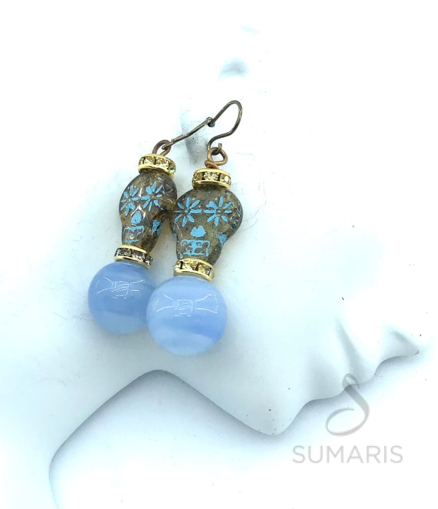 BLUE VOODOO STATEMENT EARRINGS Earrings