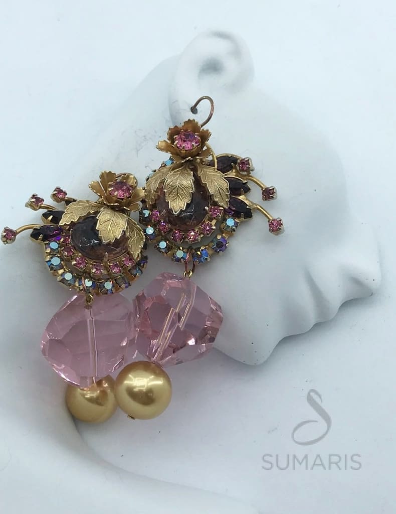 BLUSH OOAK STATEMENT EARRINGS Earrings