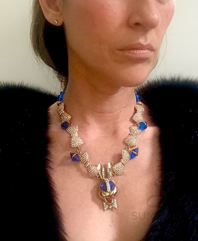 BOW-TIED OOAK STATEMENT NECKLACE Necklace