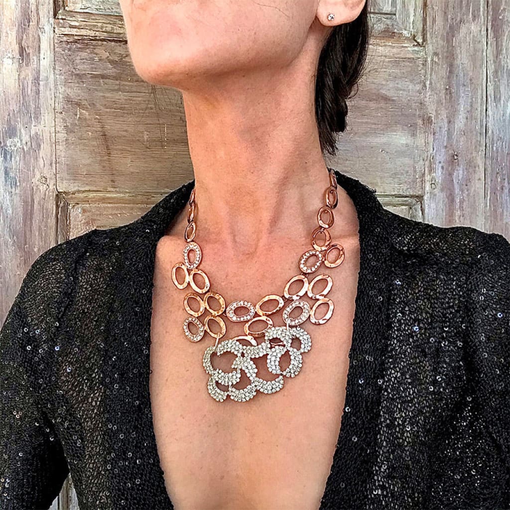 HANDMADE COSTUME JEWELRY OOAK STATEMENT NECKLACE CLOUDS