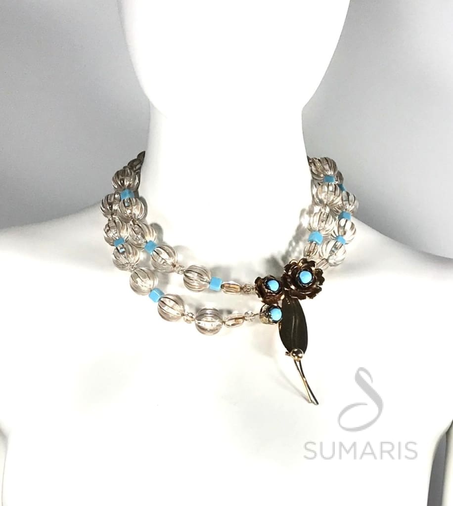 STATEMENT NECKLACE CORNFLOWER