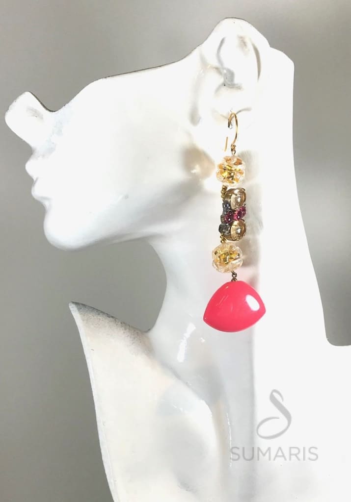 CRACKLED OOAK STATEMENT EARRINGS Earrings