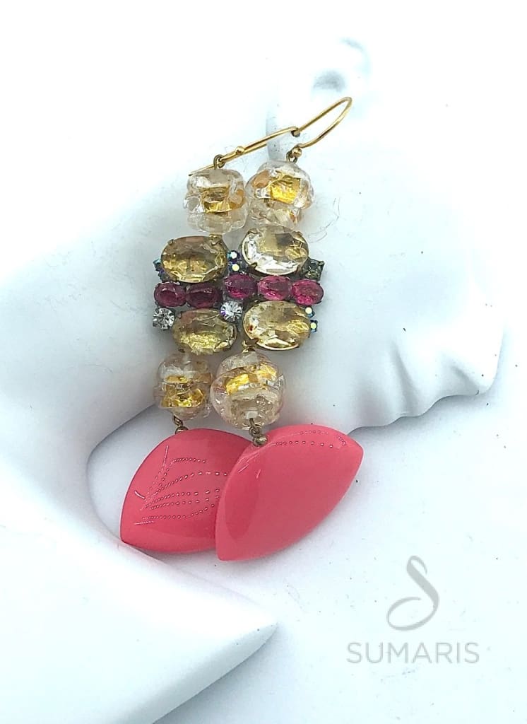 CRACKLED OOAK STATEMENT EARRINGS Earrings