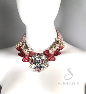 CRYSTAL HEARTS OOAK STATEMENT NECKLACE Necklace