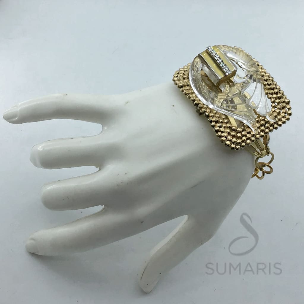 CRYSTAL WAVES OOAK STATEMENT BRACELET Bracelets