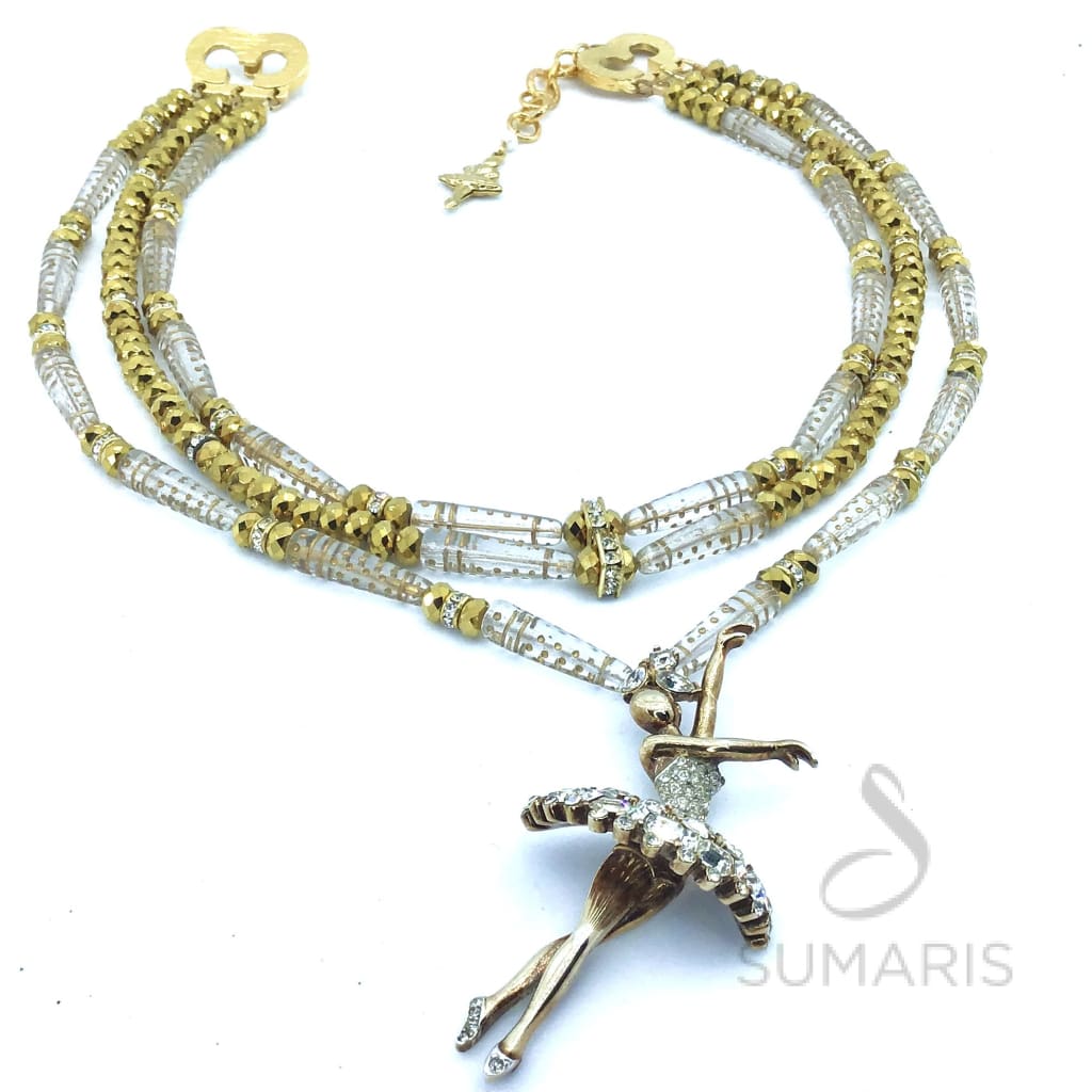 DANCE BALLERINA DANCE STATEMENT NECKLACE
