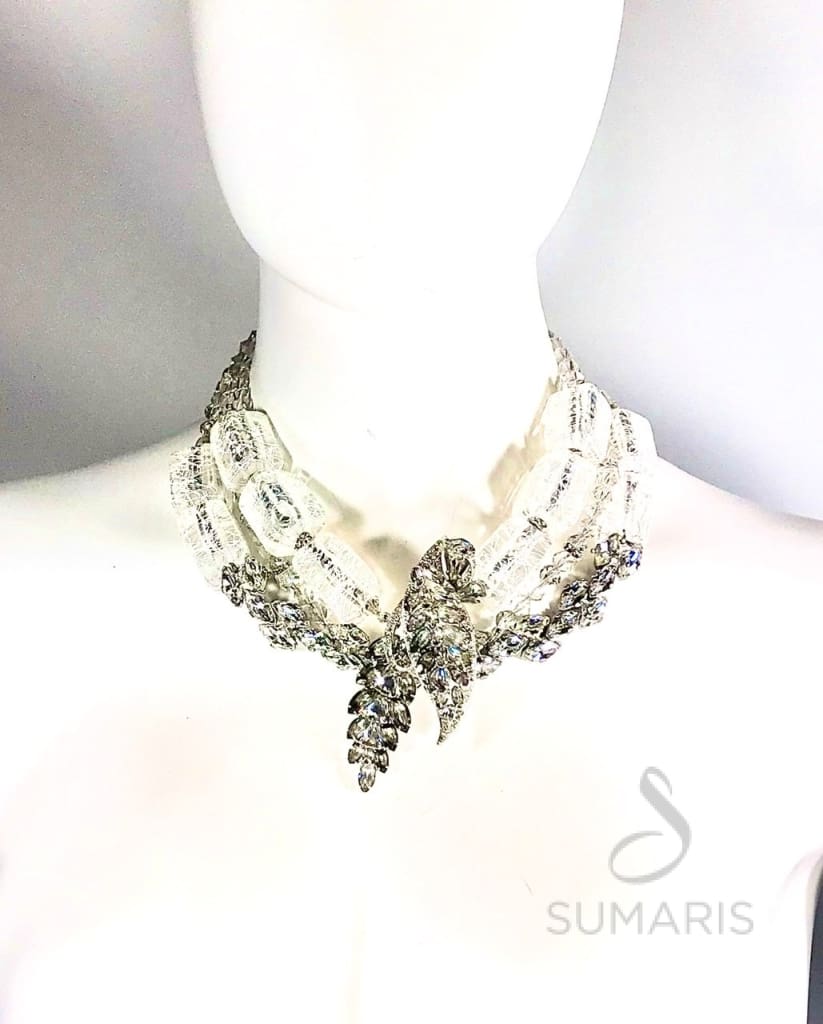 DIAMONDS AND ICE OOAK STATEMENT NECKLACE Necklace