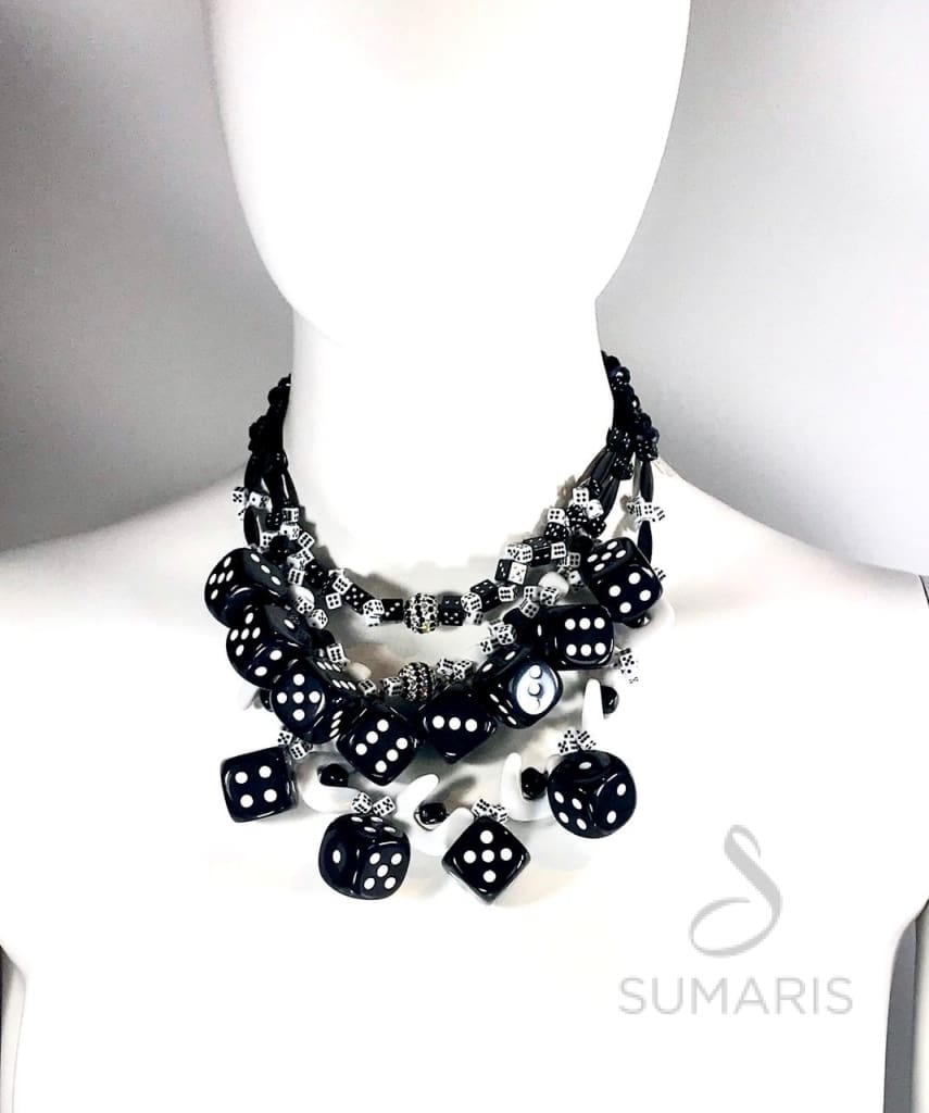 Do You Feel Lucky ? Necklace Sumaris Black / Grey Necklaces New Designs White / Clear Sumaris Do You Feel Lucky ? Do You Feel Lucky ?