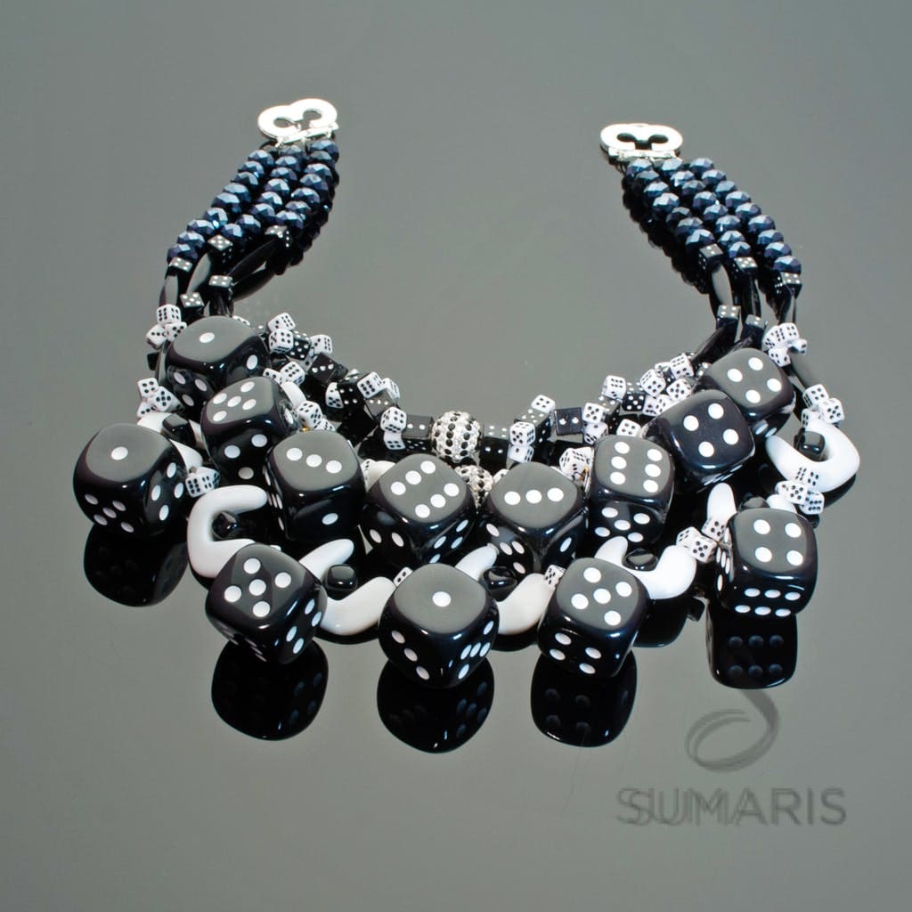 Do You Feel Lucky ? Necklace Sumaris Black / Grey Necklaces New Designs White / Clear Sumaris Do You Feel Lucky ? Do You Feel Lucky ?