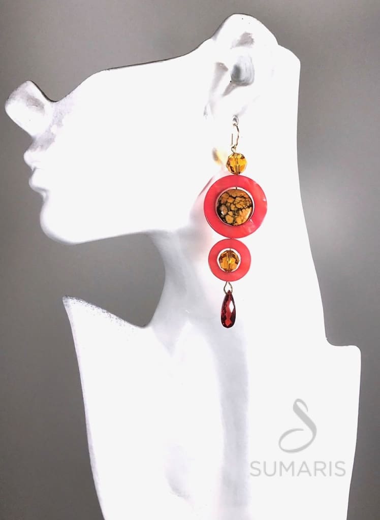 ENCIRCLED ORANGE Earrings