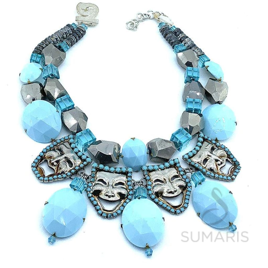 FACE OFF OOAK STATEMENT NECKLACE