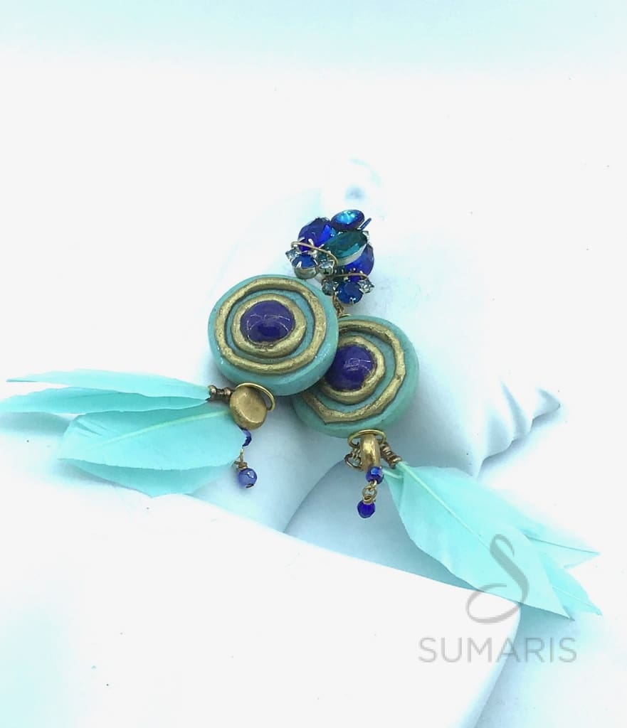 FEATHER ME OOAK STATEMENT EARRINGS Earrings