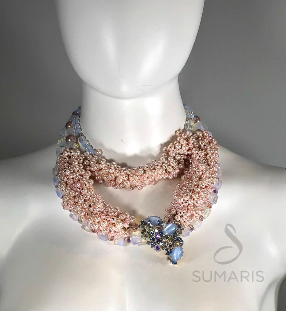 FIZZ Necklace SUMARIS | NEW YORK Blue Costume Jewelry Necklaces Pink / Peach Vintage Brooch $325.00 SUMARIS | NEW YORK