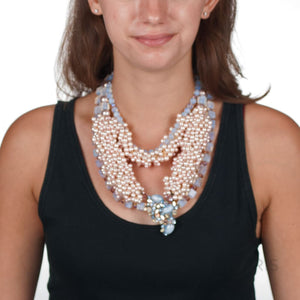 FIZZ Necklace SUMARIS | NEW YORK Blue Costume Jewelry Necklaces Pink / Peach Vintage Brooch $325.00 SUMARIS | NEW YORK