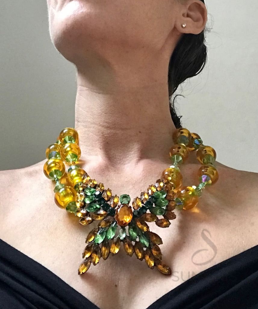 FLUTTER-BY HONEY OOAK STATEMENT NECKLACE