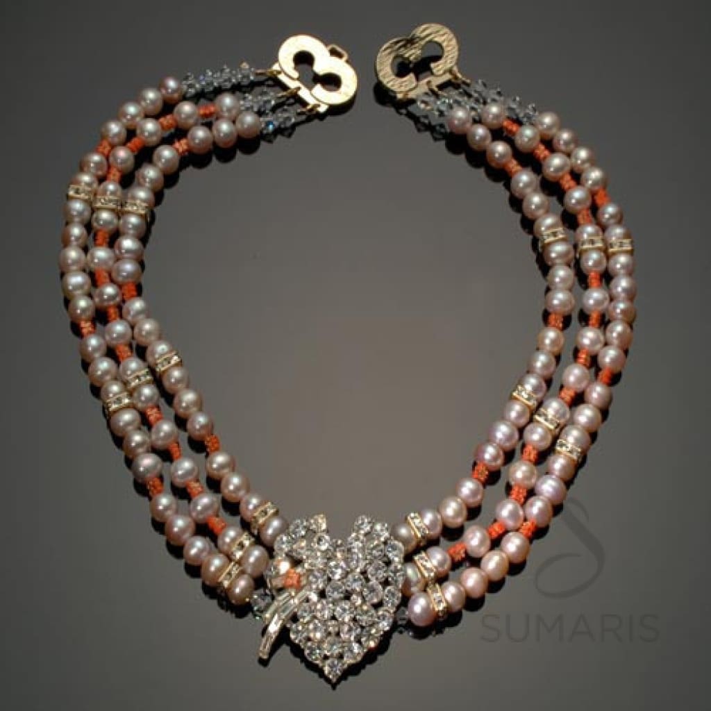 Heart-A-Flutter Necklace Sumaris Necklaces Purple Sumaris Heart-A-Flutter Heart-A-Flutter