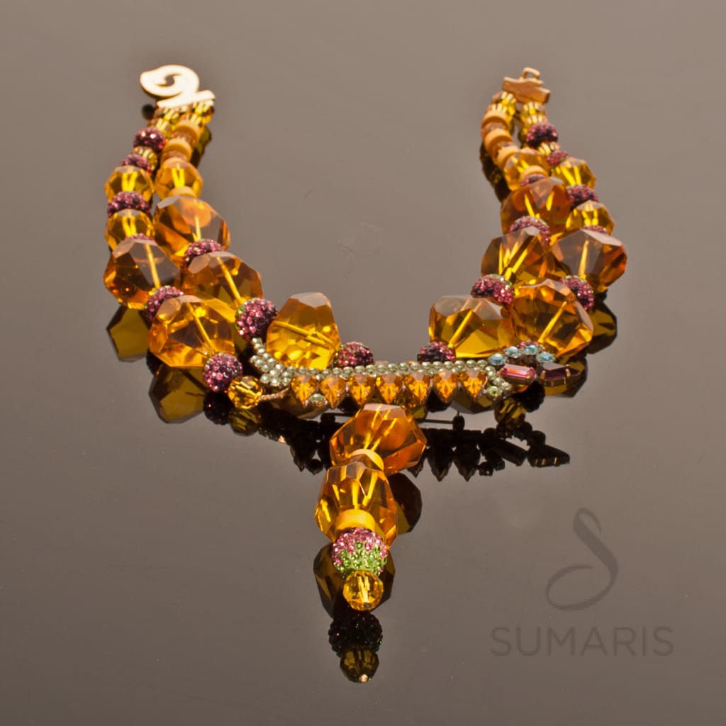 HOT DOG Necklace SUMARIS | NEW YORK Costume Jewelry Necklaces Red / Orange Vintage Brooch $300.00 SUMARIS | NEW YORK
