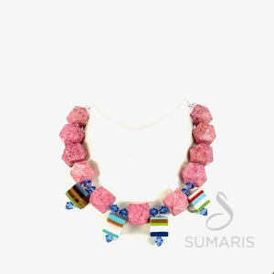 JELLO SHOTS PINK/BLUE LIMITED EDITION STATEMENT NECKLACE