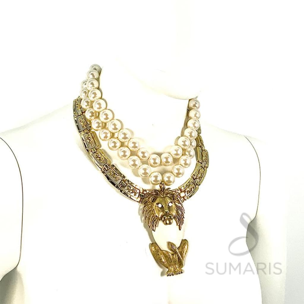 KING OF THE JUNGLE OOAK STATEMENT NECKLACE