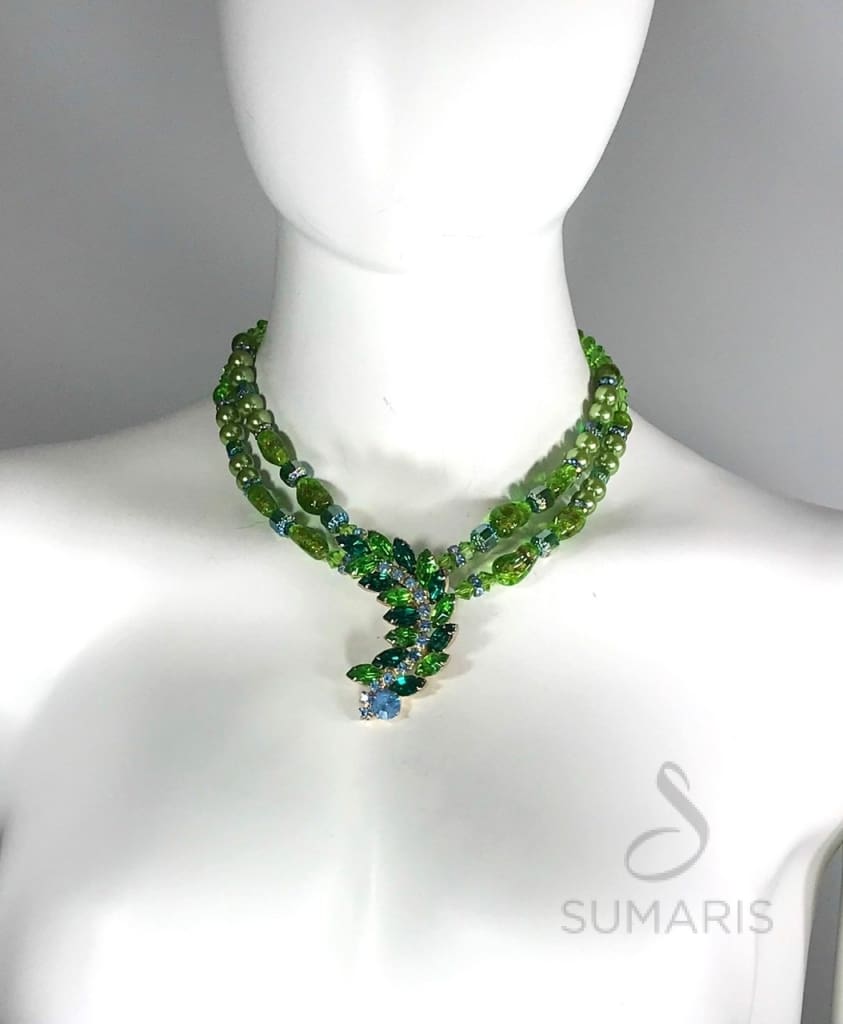 Leafy Green Necklace Sumaris Green Necklaces Sumaris Leafy Green Leafy Green