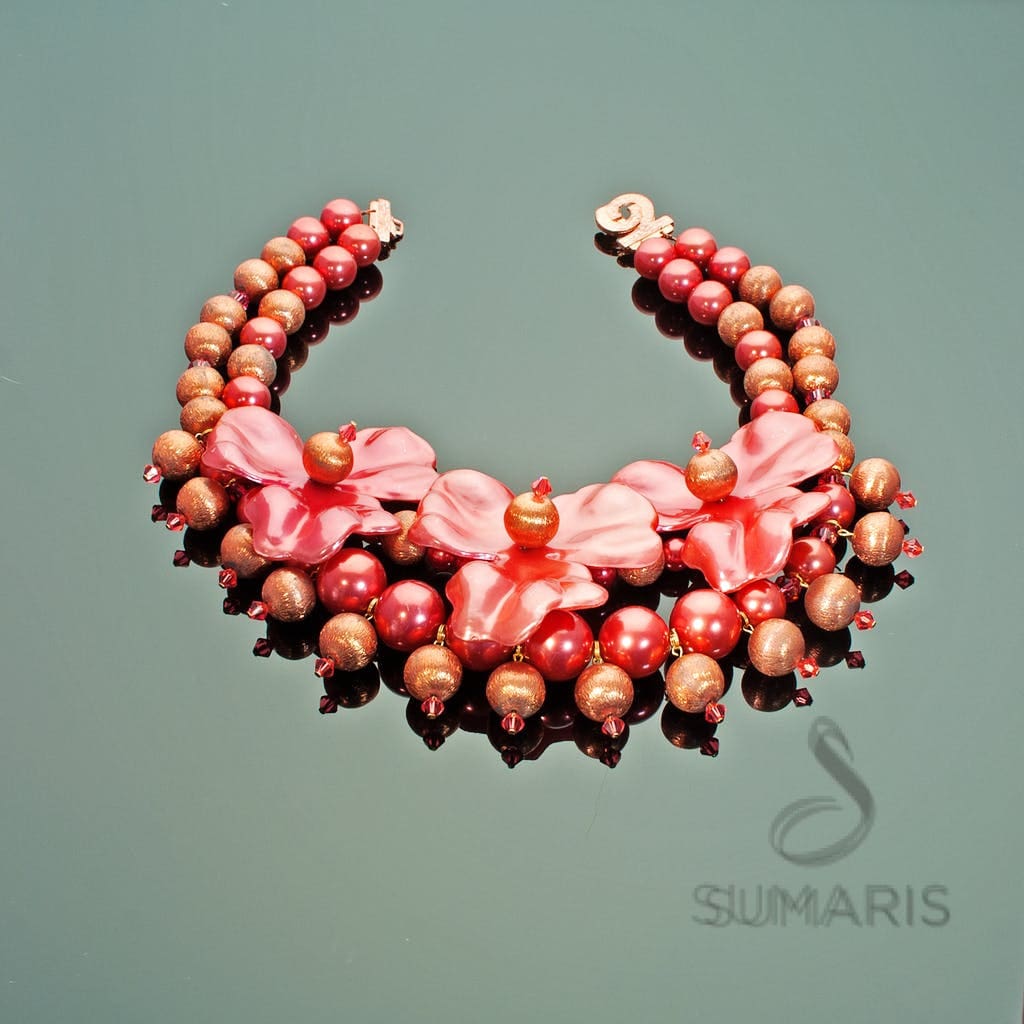 Lush Life Necklace Sumaris Copper-colored Necklaces Pink / Peach Sumaris Lush Life Lush Life