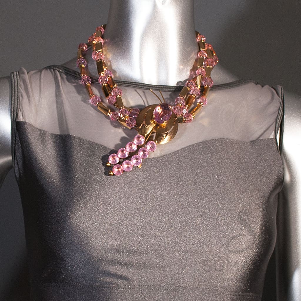PWHEAT HAND MADE COSTUME JEWELRY NECKLACE SUMARIS NEW YORK