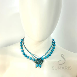 QUIET MAJESTY TURQUOISE STATEMENT NECKLACE