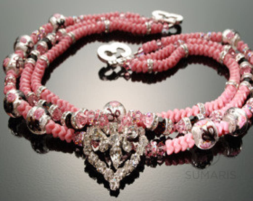 Rose at Heart Necklace Sumaris Necklaces Pink / Peach Sumaris Rose at Heart Rose at Heart