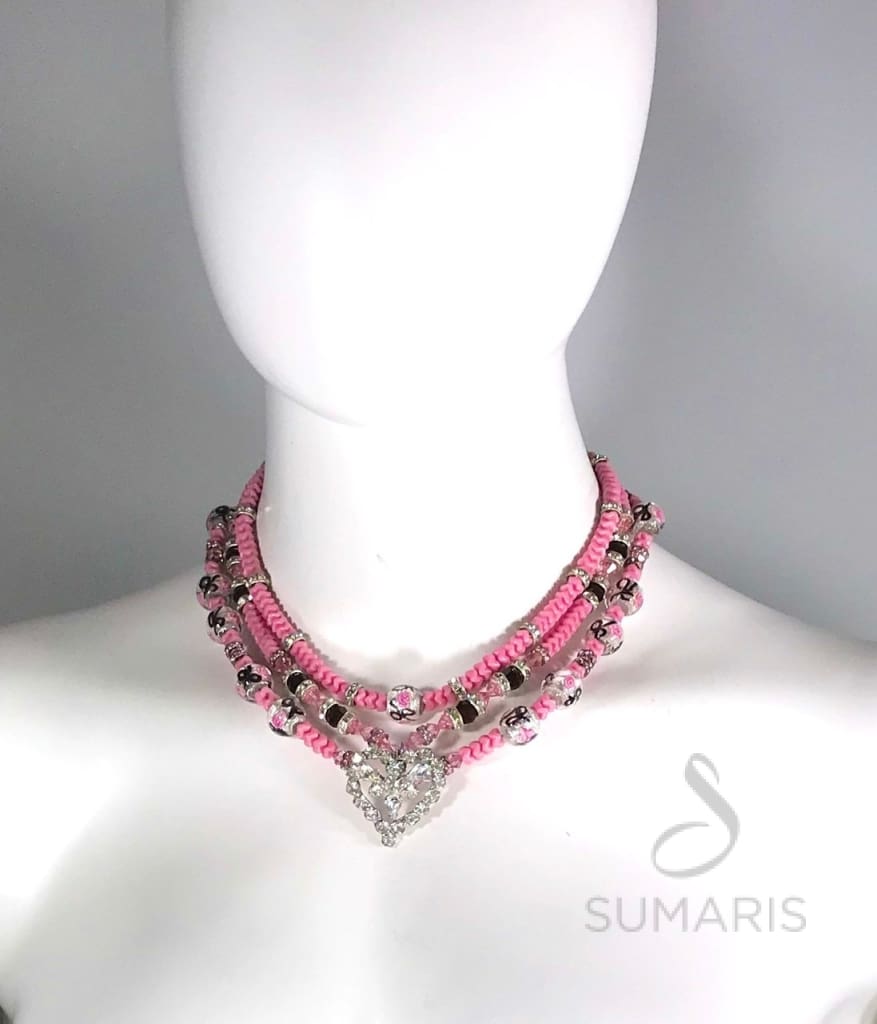 Rose at Heart Necklace Sumaris Necklaces Pink / Peach Sumaris Rose at Heart Rose at Heart