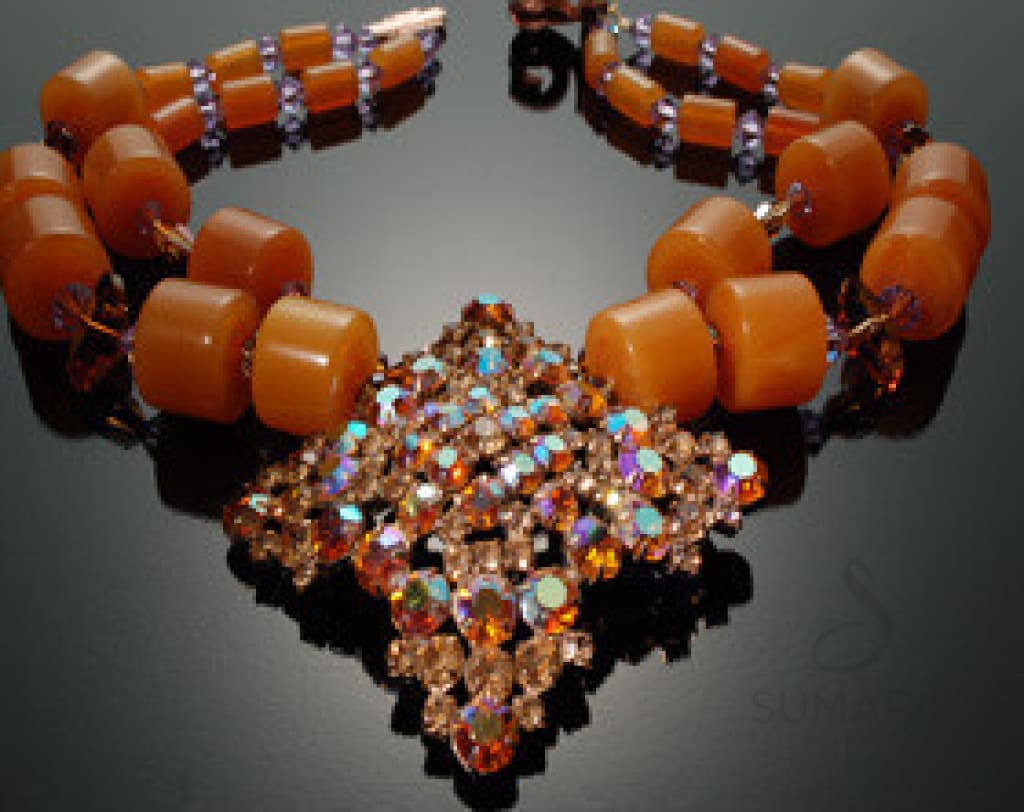 ROSY FINGERED DAWN OOAK STATEMENT NECKLACE Necklace